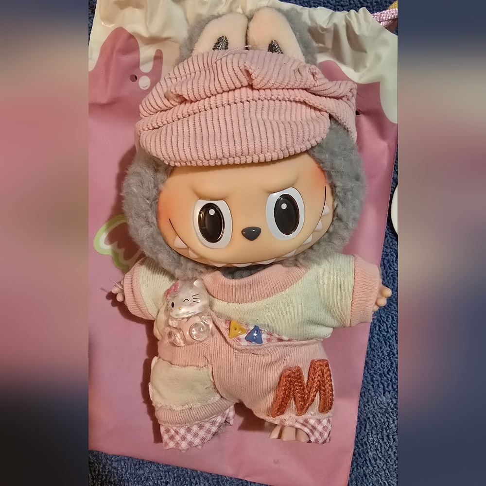 Pop Mart The Monstets Exciting Macaron Sesame Bean Labubu w/ Outfit 100% Auth